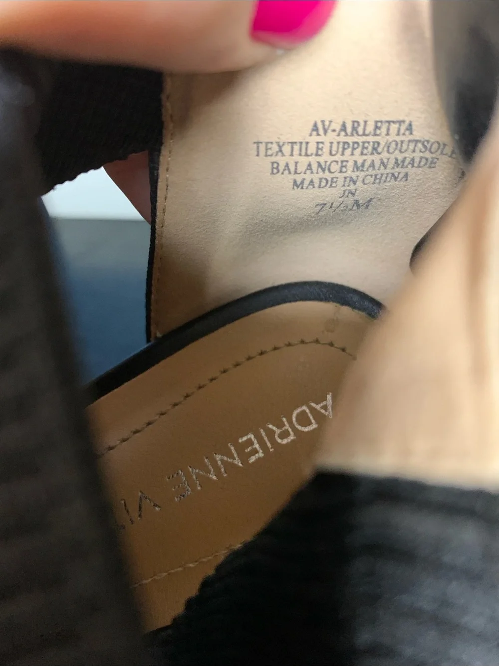 Adrienne Vittadini Black Knit Peep-Toe Sock Booties